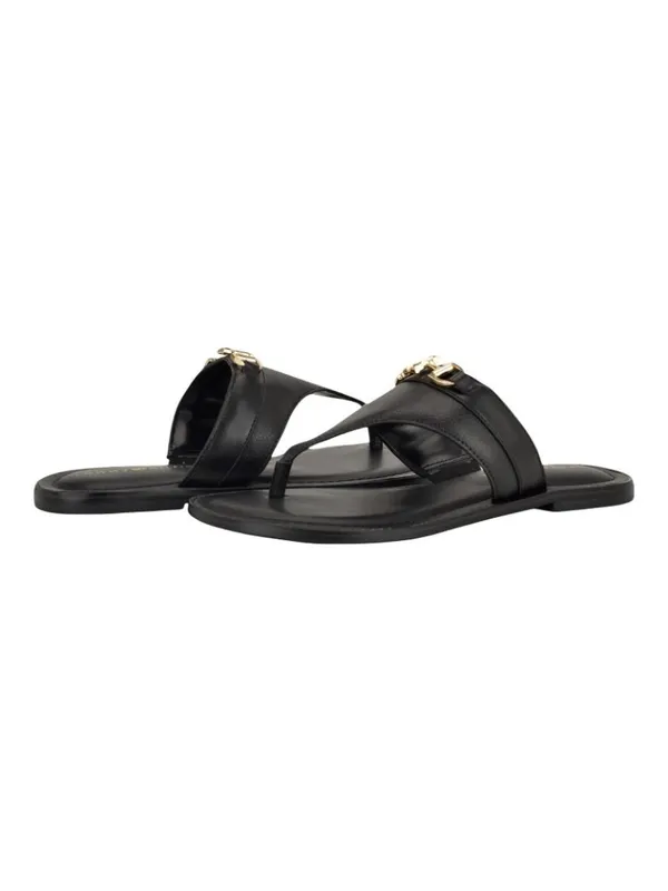 NWT Tommy Hilfiger Womens Goldiea Thong Emblem Sandals TWGOLDIEA Black 6.5M - Image 2