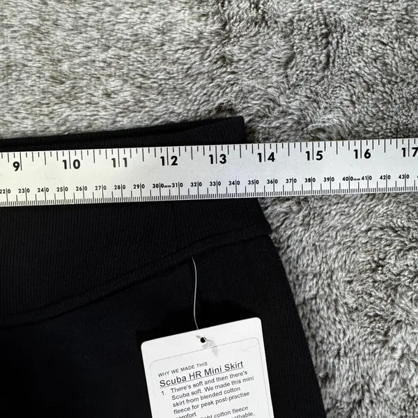 NWT Lululemon Scuba High-Rise Mini Skirt Sz Small In Black - Image 9