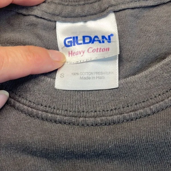 Gildan Heavy Cotton Women's Gray Crew Neck Short-Sleeve T-Shirt Size S‎ - Image 4