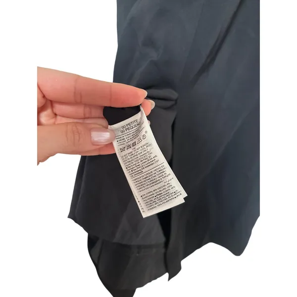 Banana Republic Black Foldover Column Maxi dress Stretch 00 Petite - Image 8