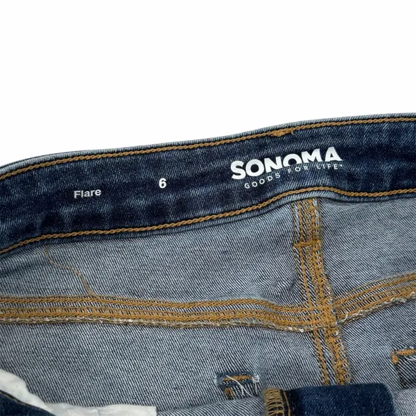 Sonoma Goods For Life Womens 6 Jeans Flare High Waisted Denim Distressed - Image 5