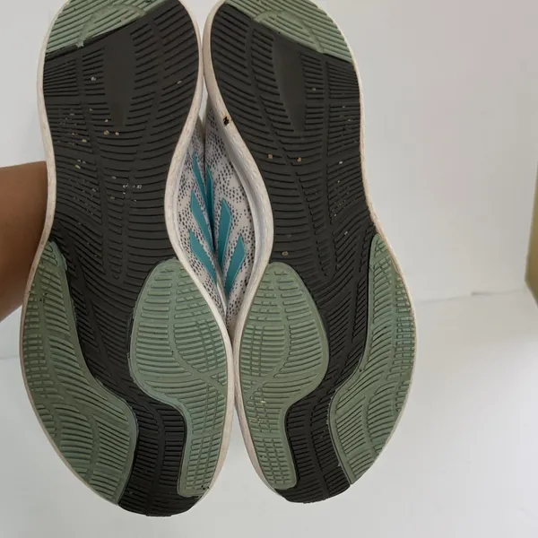 adidas Women's White Sneakers with Teal Accents - Image 6