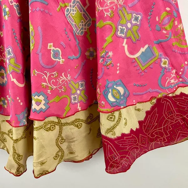 Reversible Maxi Wrap Skirt BIN277 Pink - Image 3