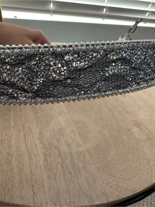 Nocona Western Belt Womens Glitter Lace Overlay Medium New - Image 6