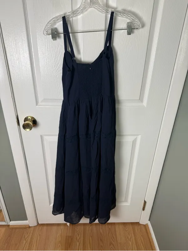 Reformation Dina Dress in Navy 6 - Image 5