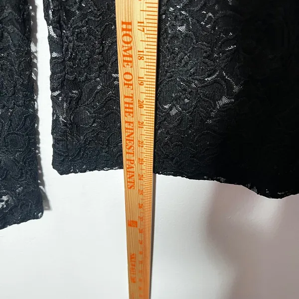 Loft Vtg Y2k 2000s Black Lace Top Medium Floral Victorian 90s Goth Whimsigoth - Image 6