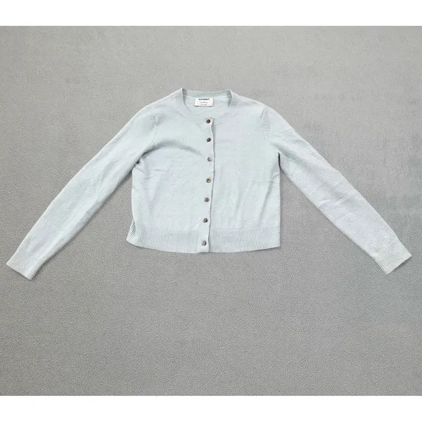 Old Navy Womens Cardigan Sweater XS Light Blue Button Front Knitwear Casual Top - Image 5