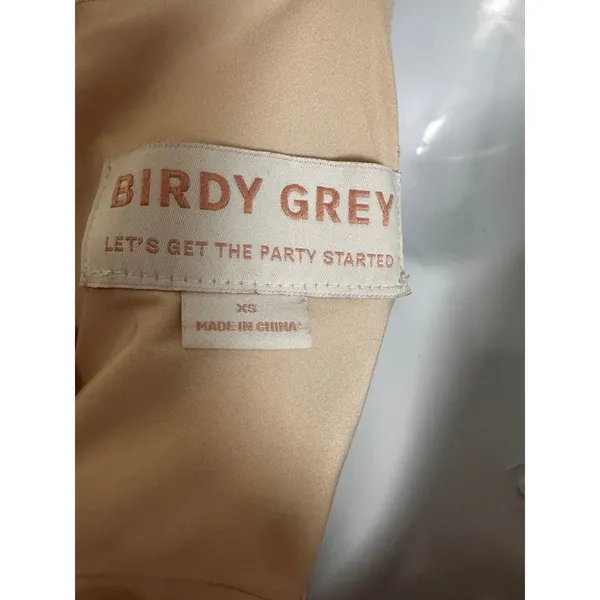 Birdy Grey Lisa Satin Cowl Neck Maxi Dress Champagne Gold XS Bridesmaid‎ Formal - Image 5