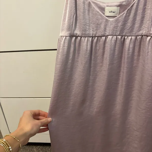 Aritzia Wilfred Lover Satin Mini Dress - Light Purple - Image 5