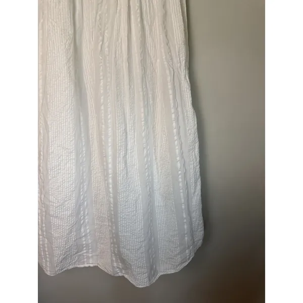 Sea Level Smocked Bodice Cotton Seersucker Cover-Up Dress Sz M NWOT NEW $115 - Image 9
