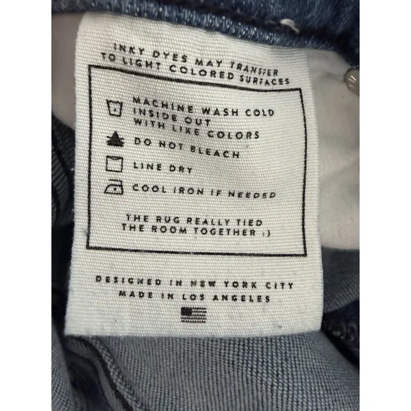 AYR The Pop Straight Jeans High Rise Medium Wash Stretch Denim Women's Size 27 - Image 13
