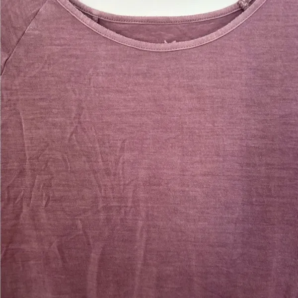 American Eagle Soft & Sexy Lace Trim Short Sleeve Tee Top S Purple - Image 11