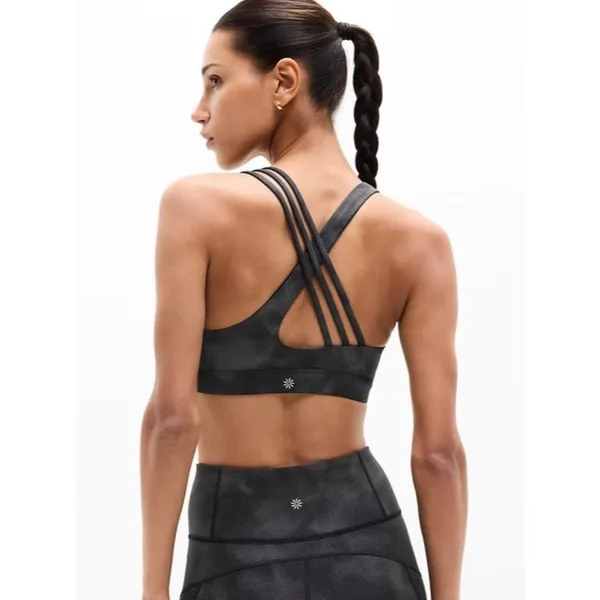 New Athleta S Train Free Reflective Sports Bra Black Small Cup A-C - Image 2