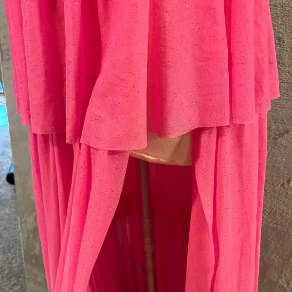 For Love & Lemons Juni Tulle‎ Maxi Dress in Pink Sparkle Glitter Size XS - Image 8