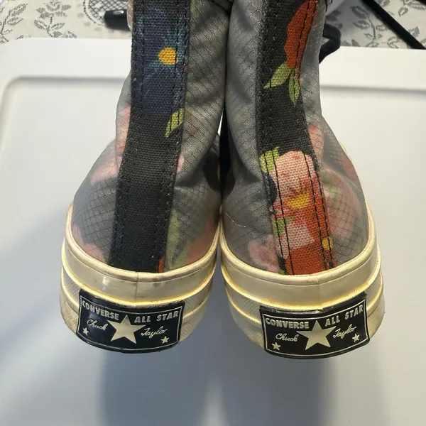 Converse Womens Chuck Taylor All-Star Sz 7.5 Floral Black Sneakers Shoes Casual - Image 3