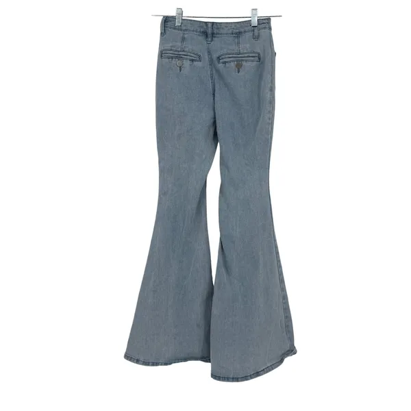 Dolls Kill x Strawberry‎ Shortcake Light Wash Embroidered Flare Jeans Small - Image 2