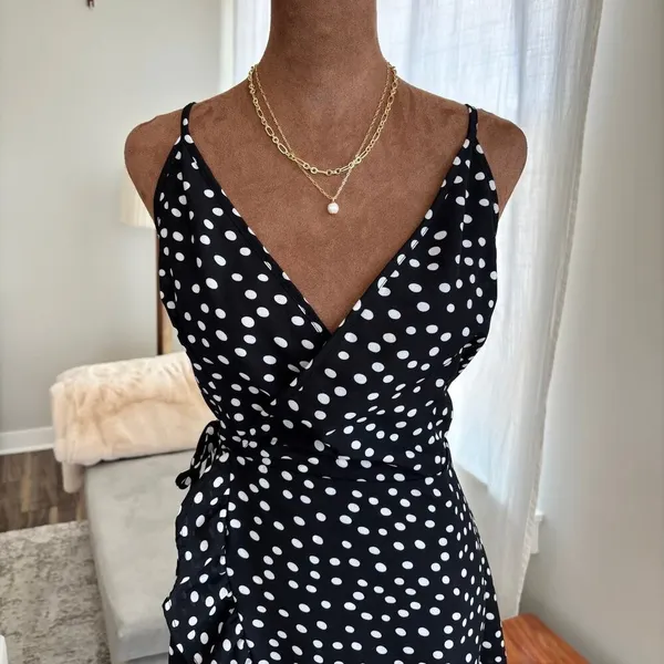 Princess Polly Her Jewel Polka Dot Mini Wrap Dress 6 Homecoming Hoco Rush Party - Image 12