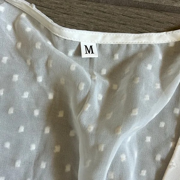 White layered tie front dress Size M - Image 3