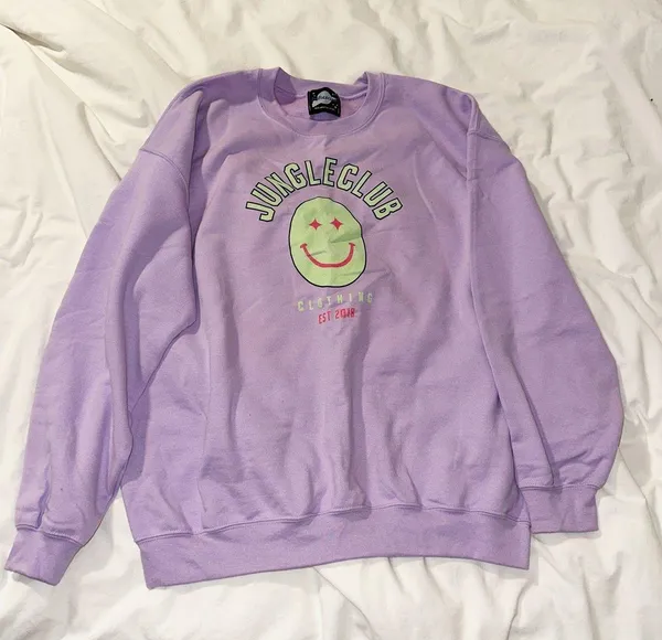 Lavender Graphic Sweatshirt Purple Size L - Image 2