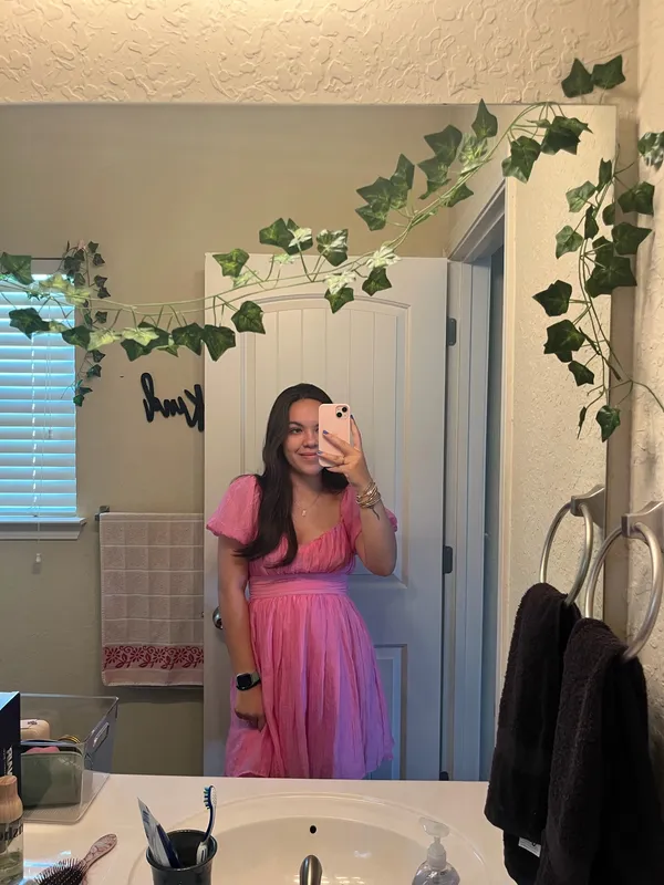 Pink Ruffle Dress - Image 3