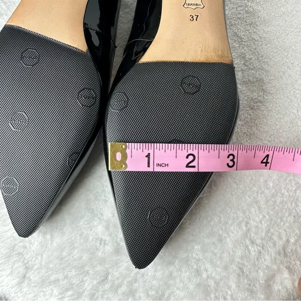 NWOB L.K. Bennett London Black Patent Leather Velvet Pointed Toe Loafers - Image 13