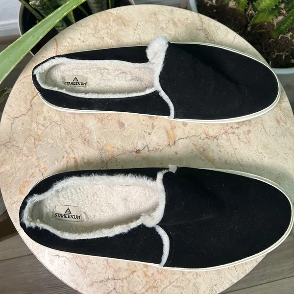 Staheekum Women's Cozy Camp Mule Slip On Shoes Genuine Suede & faux‎ fur Size 9 - Image 7
