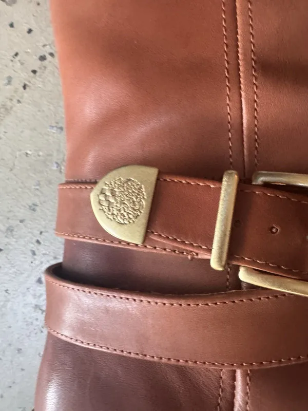 Vince Camuto Tan Riding Boots Leather Straps 10M - Image 13