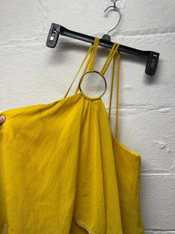 ASOS High Neck Yellow Dress - Image 2