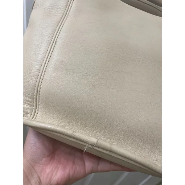 vtg Coach Mini Shopper Bucket Tote Bag 9993 ivory leather top handle crossbody - Image 2