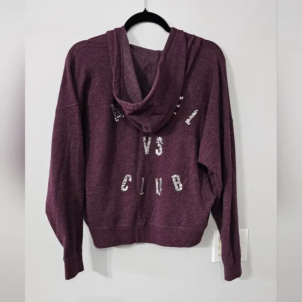 Victoria’s Secret Angel vs Club Sequin Zip Hoodie Purple Medium 2014 - Image 6