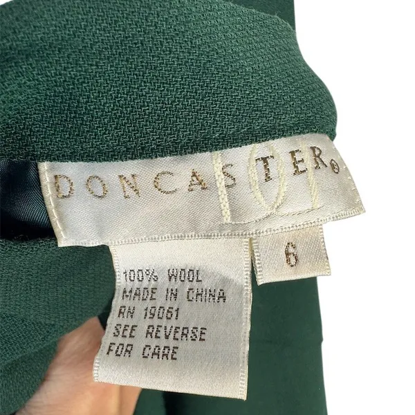 Doncaster Skirt Womens Size 6 Green A-Line Midi Pleated Hem Work Formal - Image 13