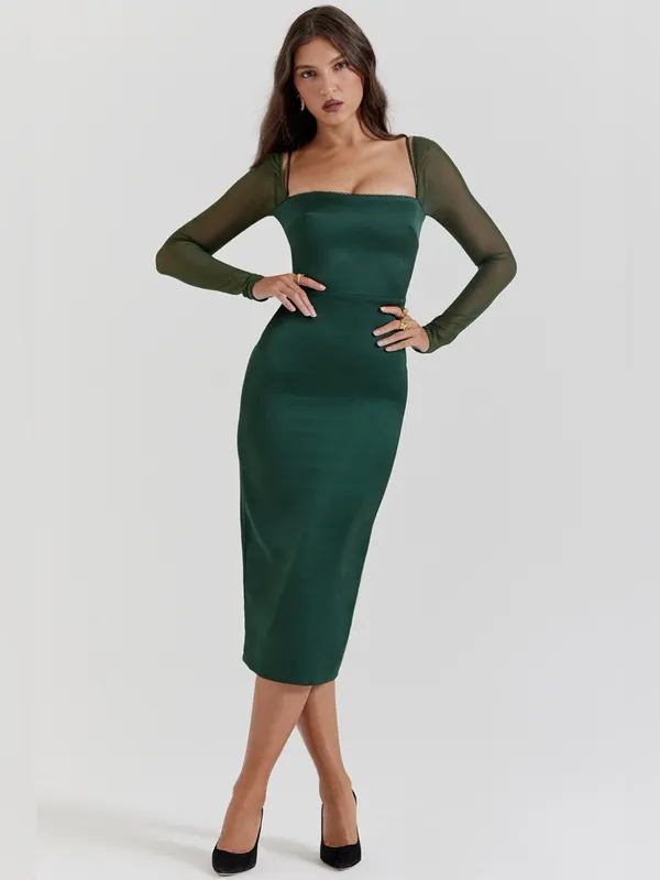 House of CB Ellica Emerald Green Midi Dress S - Image 7