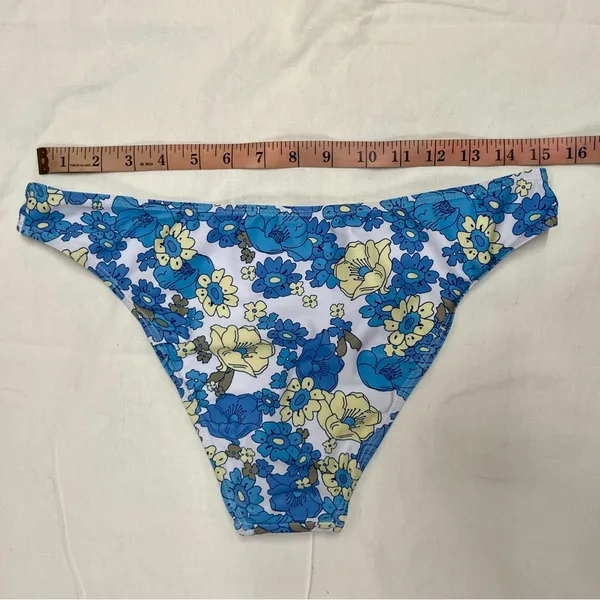 Floral Bikini Knot Front Size XL Blue - Image 7