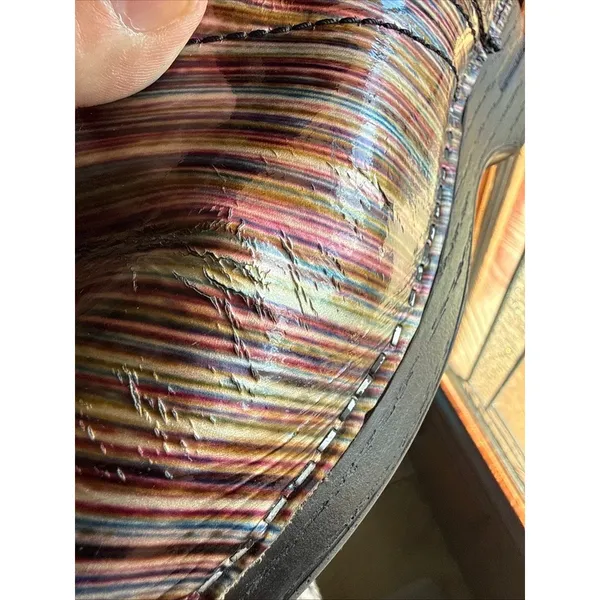 Dansko Womens Shoes 40 9.5 10 Striped Print Gold Copper Black Closed Back Clogs‎ - Image 9