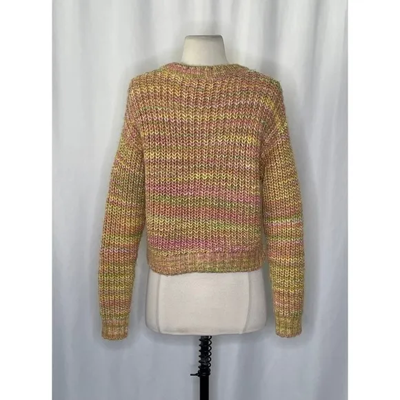 ANTHROPOLOGIE Ribbed Obi Melange‎ Crewneck Sweater Pullover Knit Marled Small - Image 9