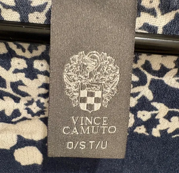 Vince Camuto Navy Abstract Leaf Duster  - Image 5