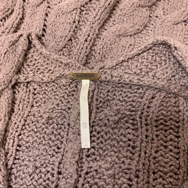 Free people easy cable v neck‎ sweater mushroom - Image 10
