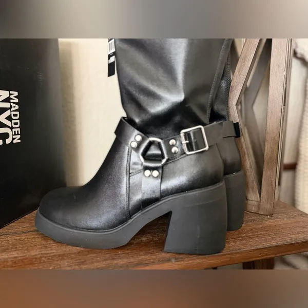 Madden NYC Women's Tall Buckle Boots size 10 new with box - Image 10