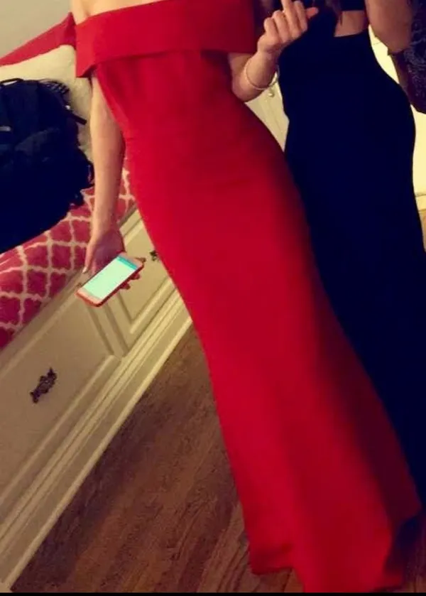 Calvin Klein Foldover Off-The-Shoulder Gown - Image 2