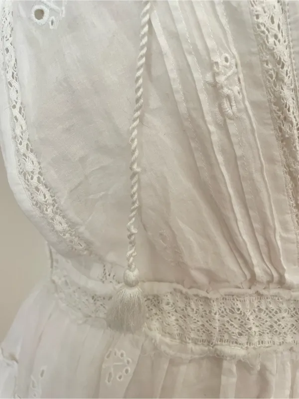 Aritzia Sunday Best Brier White Eyelet Lace Dress in Medium - Image 8