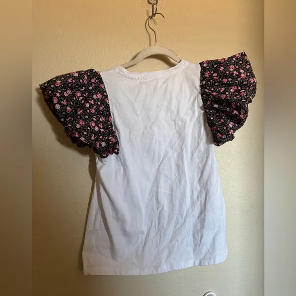 Tuckernuck‎ HYACINTH HOUSE Floral Sleeve White Shelby Tee Sz Medium - Image 7