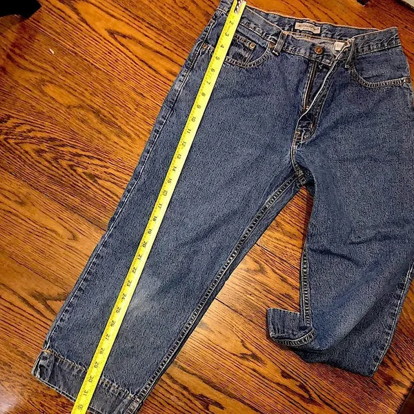 Vintage EDDIE BAUER Women’s Clamdigger Capris Vented Hem Denim Jeans Sz 8 - Image 6