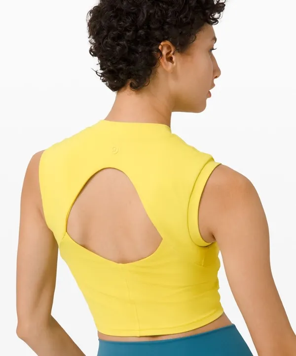 Lululemon Sweat Intention Tank Yellow Serpentine - Image 3