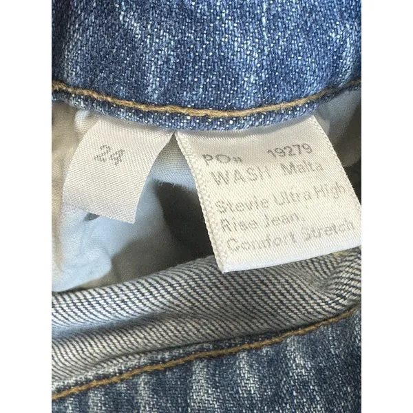 Reformation Stevie Ultra High Rise Jean Women 24 Blue Malta Comfort Stretch - Image 6