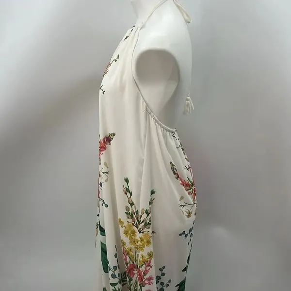 Vici floral halter backless maxi spring fairy dress size large - Image 5