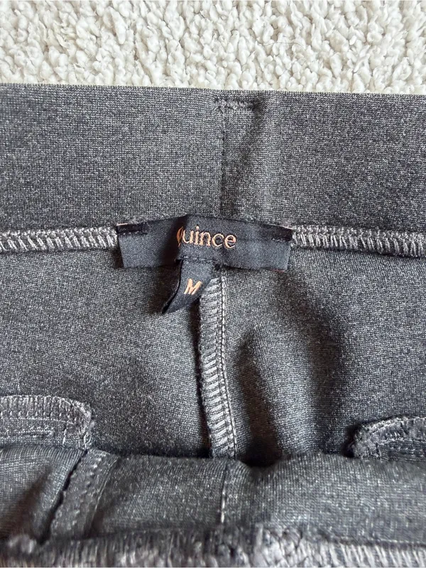 Quince Ultra Stretch Ponte Bootcut Pant Charcoal Grey Medium - Image 4