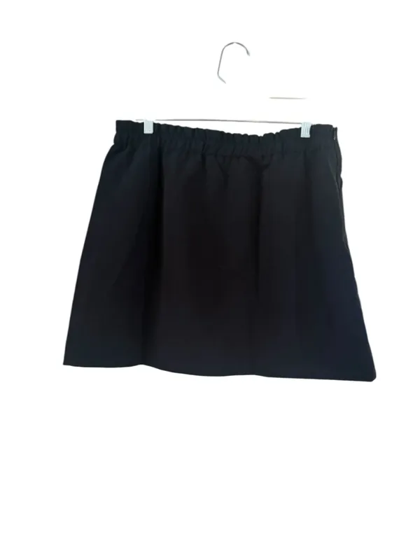 Women's Cider Black Mini Skirt with Gold Buttons, Size XL - Image 3