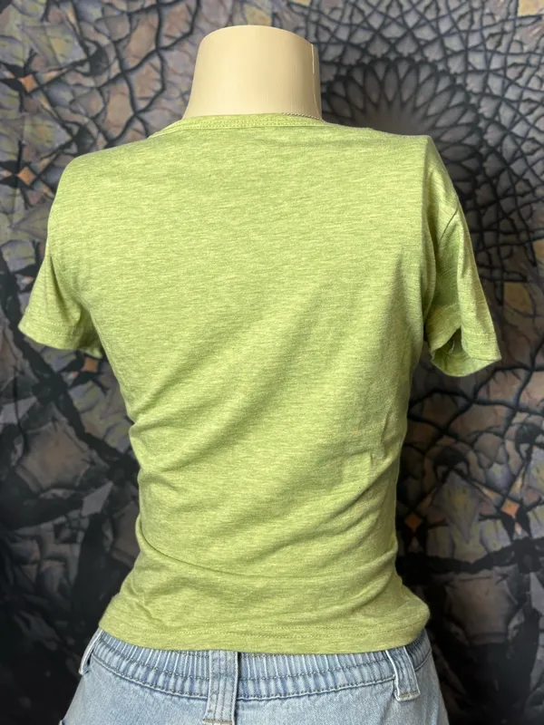 SheIn Light green plain tshirt - Image 3