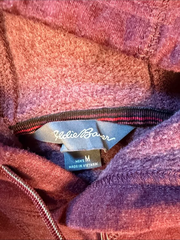 Eddie Bauer  Maroon Hooded Pullover Sweatshirt - Image 2