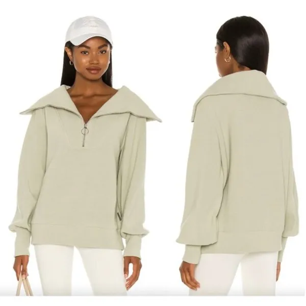 VARLEY Vine Ottoman Half Zip Pullover in Desert Sage Size X-Small - Image 13
